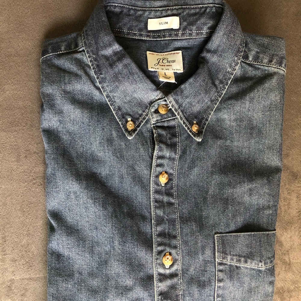 J Crew Men’s denim button down